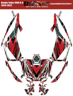 2019-2022 Honda Talon 1000R 1000X 2 Door Graphics Kit - Pro Ed D39-2 Red
