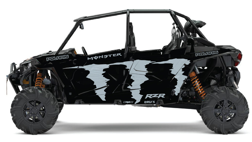 2019 - 2022 Polaris RZR Turbo S Velocity 4 Door  Graphics Kit DMon-2 Monster