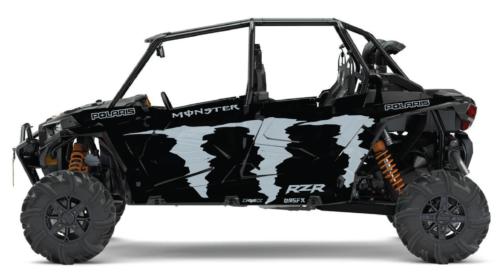 2019 - 2022 Polaris RZR Turbo S Velocity 4 Door  Graphics Kit DMon-2 Monster