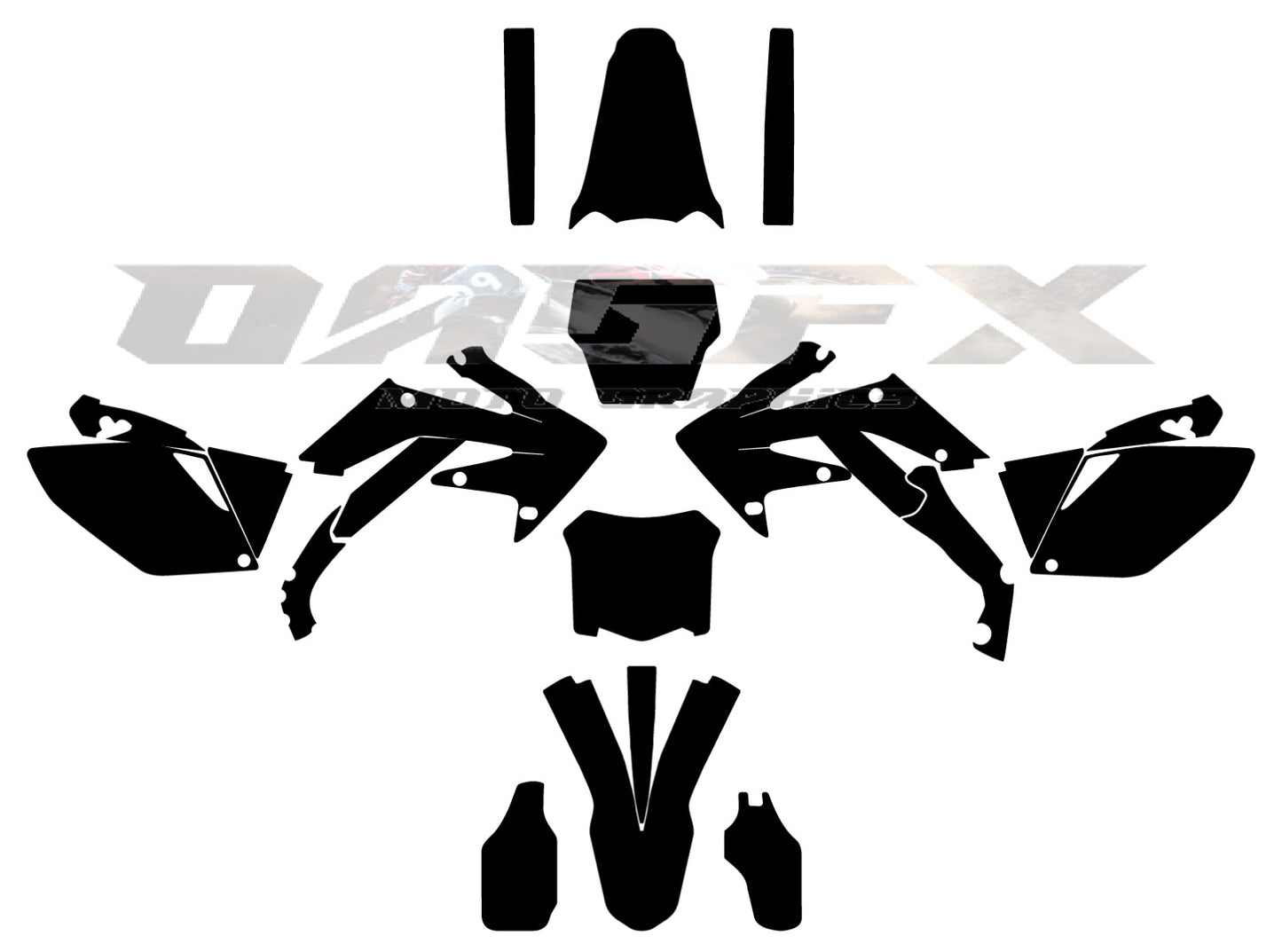 2004-2009 Honda CRF 250R Vector  Design Template With Pre-made design