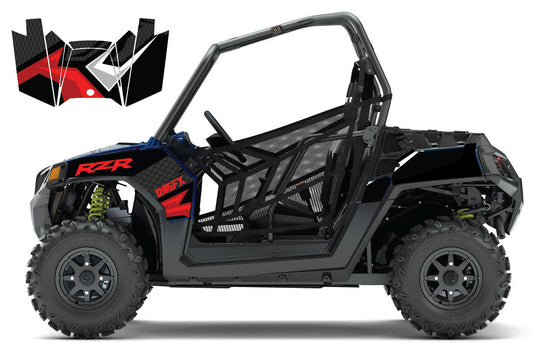 2008 - 2018 Polaris RZR 570 UTV Graphics Kit D36-1 Red