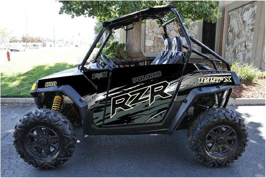 2007 - 2010 Polaris RZR 800 Graphics Kit D49-3 Dark