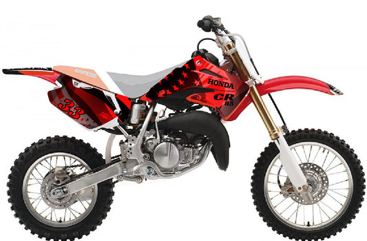 2003 - 2012 Honda CR 85  OAGFX Graphics Kit - D69-1 USA Flag Red CR85