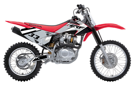 2008-2014 Honda CRF 150F 230F Graphics Kit - Pro Ed D33-2 Gray