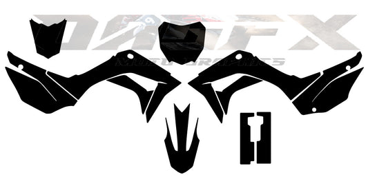 2019+ Honda CRF 110 Vector  Design Template With Pre-made design