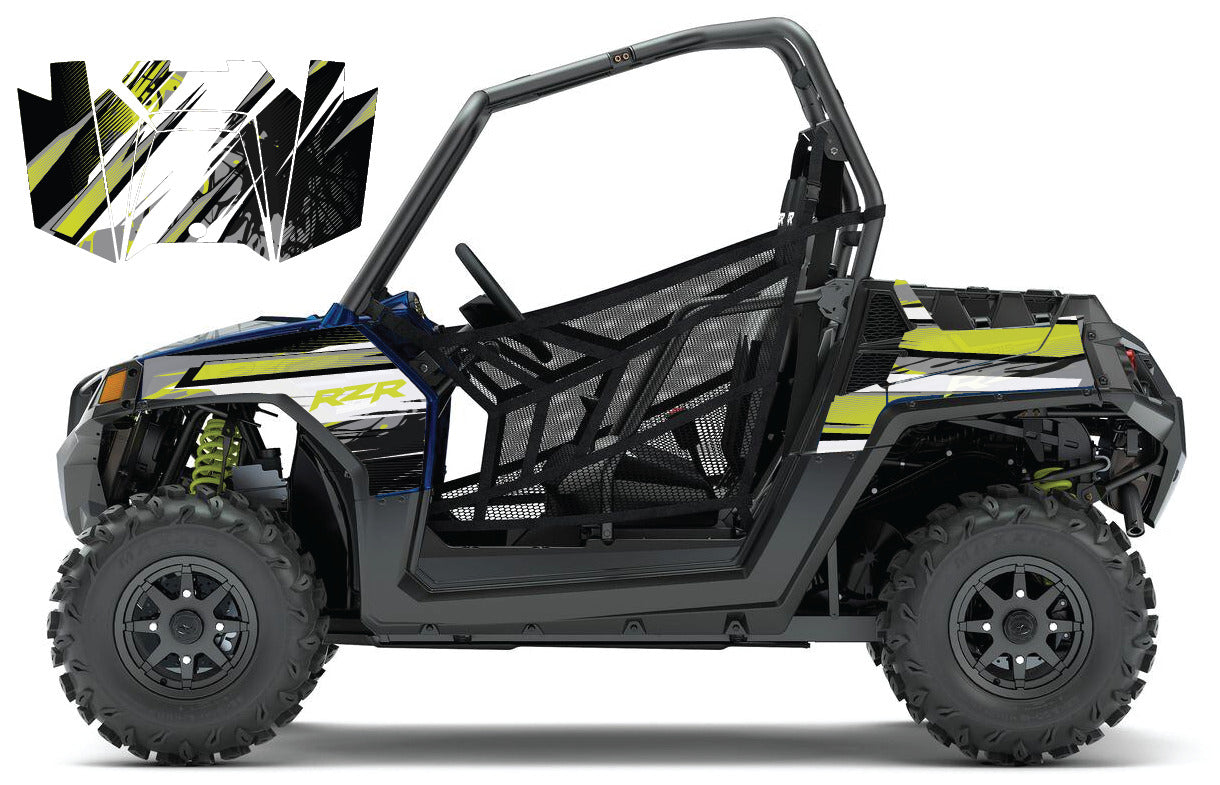 2008 - 2018 Polaris RZR 570 UTV Graphics Kit D35-2 Yellow