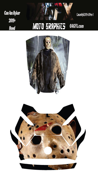 2019 - 2025 Can Am Ryker Jason Voorhees Hood Graphic  Pro Edition DJAS