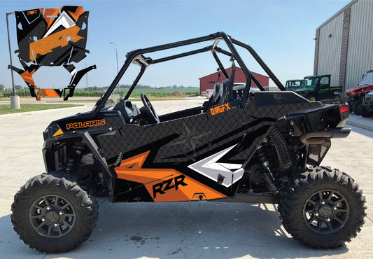 2019 - 2023 Polaris RZR XP 1000 Graphics Kit D36-4 Orange OAGFX