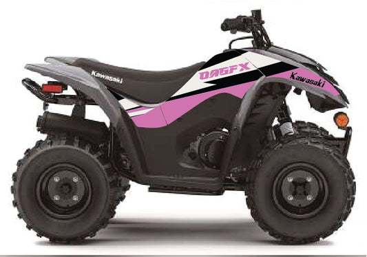 2007 - 2022 Kawasaki KFX 50 90 Graphic Kit -  D33-5 Pink