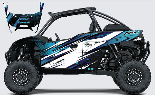 2019 - 2023 Kawasaki Teryx KRX 1000 Graphic Kit - Pro Edition D35-3 Blue