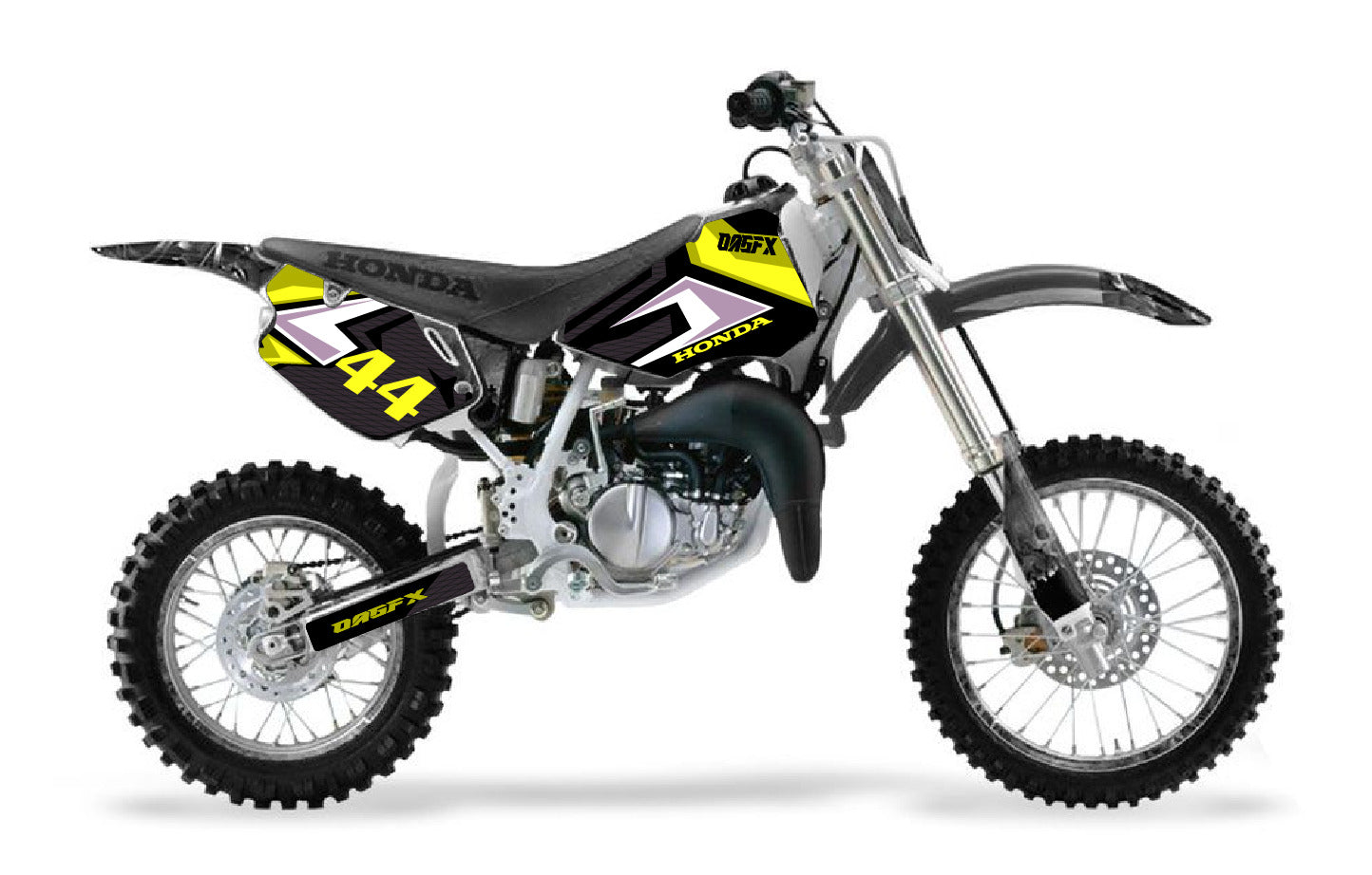 1996 - 2002 Honda CR 80  OAGFX Graphics Kit - D36-4 Yellow