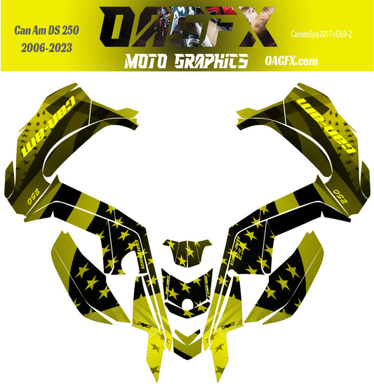 Can Am DS 250 2006-2023 AI Pre Made Customizable Design Vector D69-2