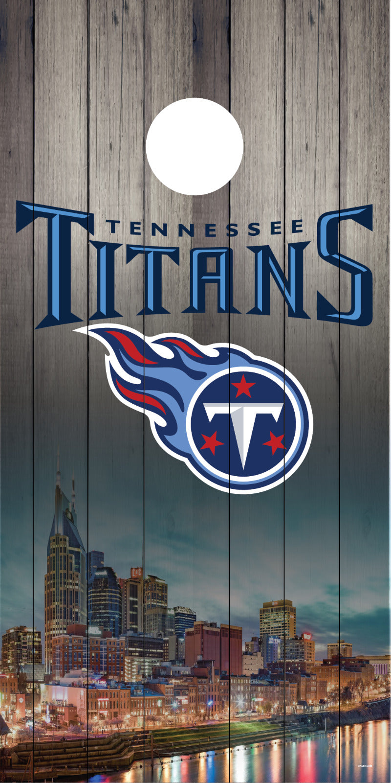 Corn Hole Board Wrap Skin - Tennessee Titans Cornhole D7