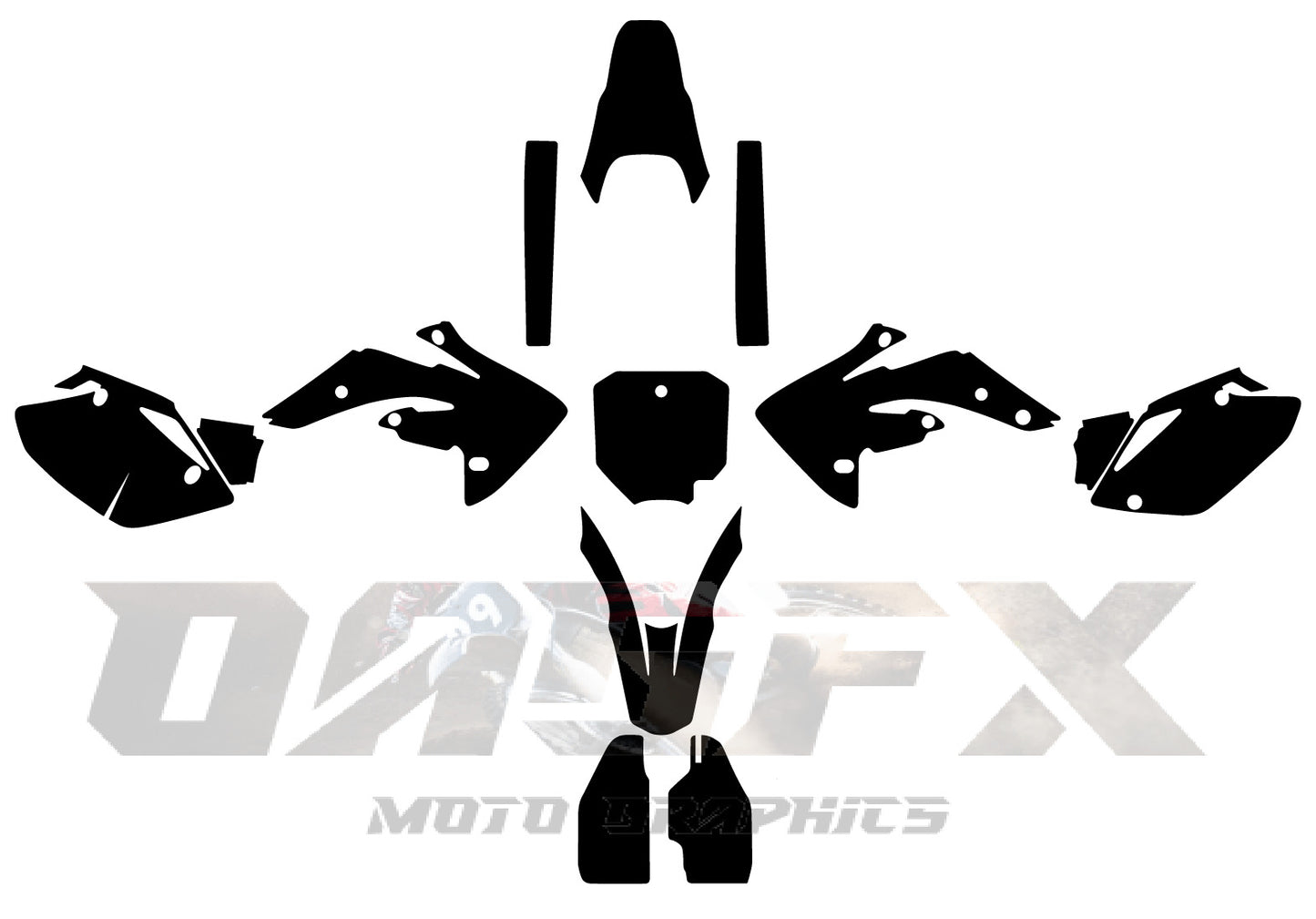 2007-2022 CRF 150R Vector  Design Template With Pre-made design