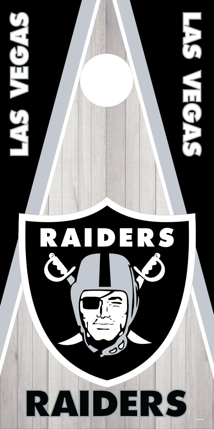 Corn Hole Board Wrap Skin - Las Vegas Raiders Cornhole D2