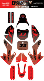 2000-2022 Honda CRF50 Graphics Kit - Pro Ed D00-3 CRF 50