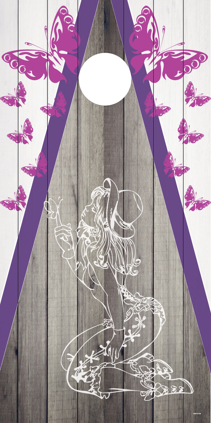 Corn Hole Board Wrap - Butterfly Cornhole Skin