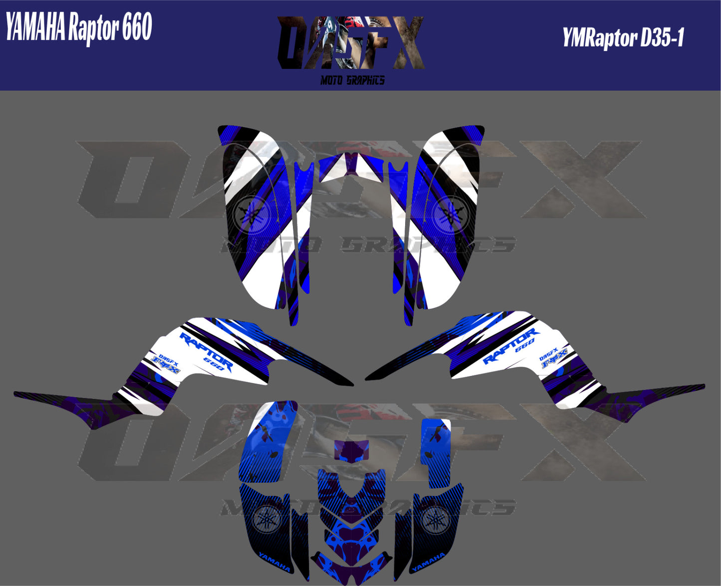 Yamaha Raptor 660 Vector  Design Template With Pre-made design