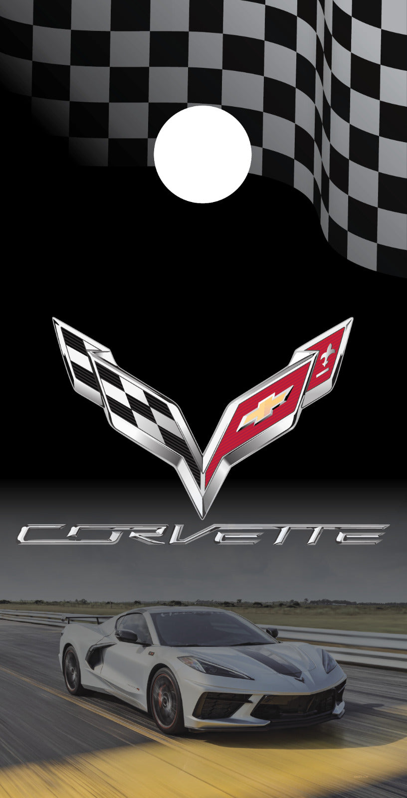 Corn Hole Board Wrap C8 - Corvette Cornhole Skin D6