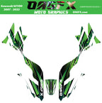 2007 - 2022 Kawasaki KFX 50 90 Graphic Kit -  D35-1 Green