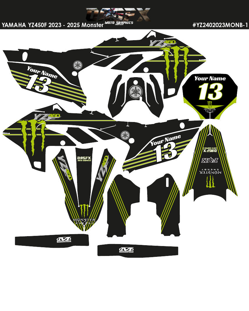 2023 - 2025 Yamaha YZF 450 YZ450F OAGFX  Graphic Kit - Pro Ed DMonb-1