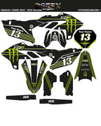 2023 - 2025 Yamaha YZF 450 YZ450F OAGFX  Graphic Kit - Pro Ed DMonb-1