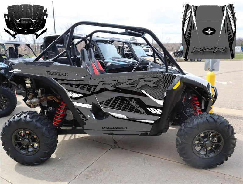 2024-2025 Polaris RZR XP 1000 Graphics Kit D52-5 Stealth Gray OAGFX