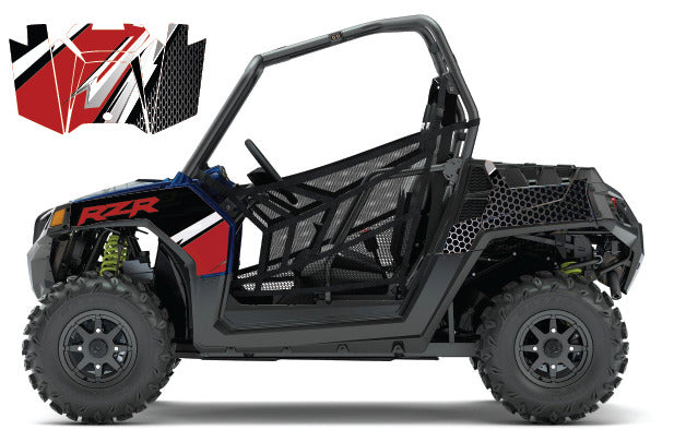 2008 - 2018 Polaris RZR 570 UTV Graphics Kit D33-2 Red