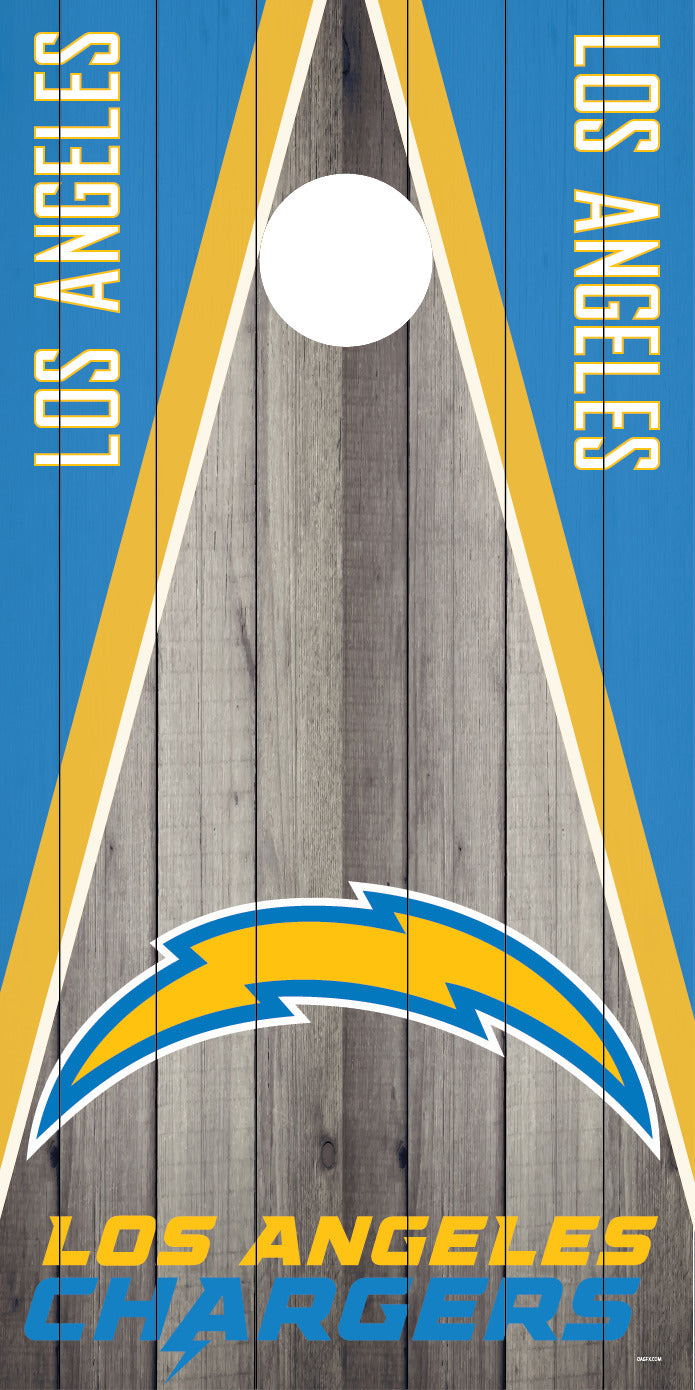 Corn Hole Board Wrap Skin - San Diego Los Angeles Chargers Cornhole D2