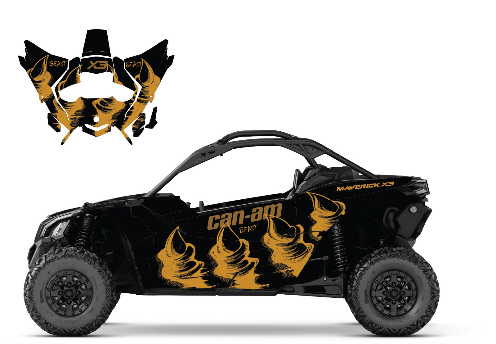 2017-2024 Can Am X3 Maverick Graphics Kit  Pro Edition DB-3 Beast