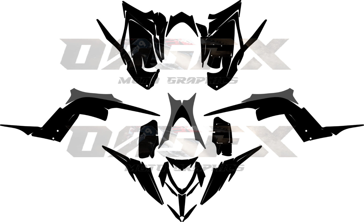 2013-2023 Yamaha Raptor 700 Vector  Design Template With Pre-made design