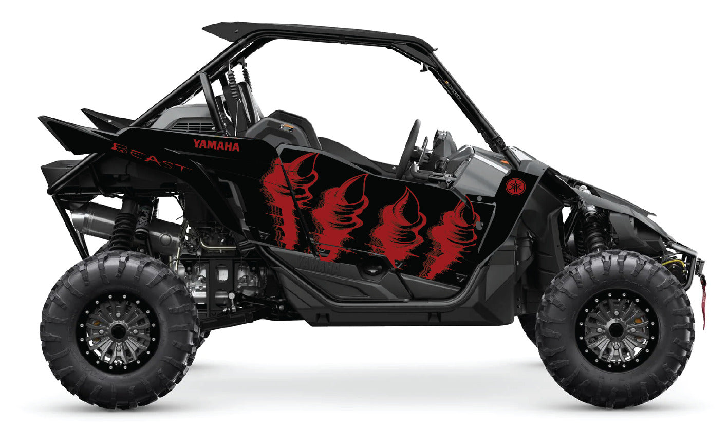 2019 + OAGFX Yamaha YXZ 1000 Graphics Kit DB-4 Beast Red