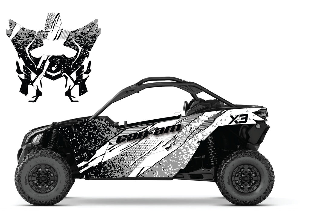 2017 - 2024 Can Am X3 Maverick Graphics Kit  Pro Edition D66-1 Grey