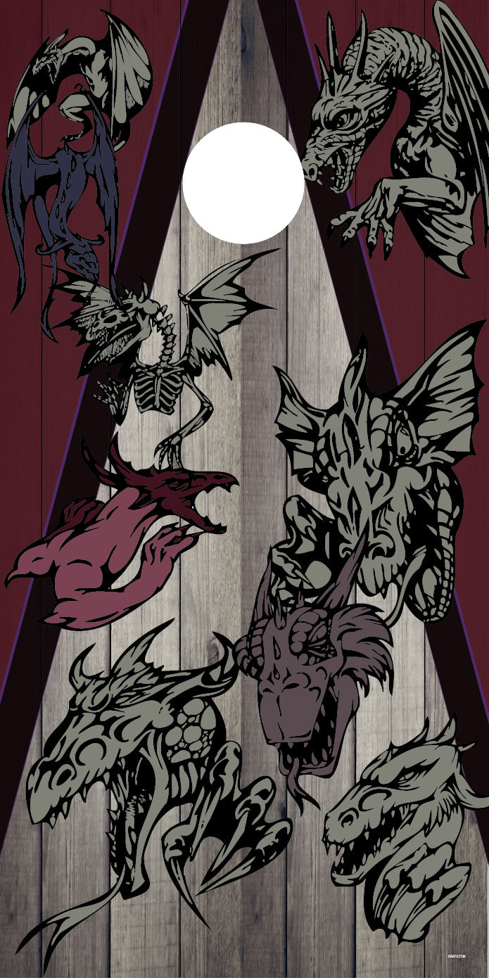 Corn Hole Board Wrap - Dragons Cornhole Skin