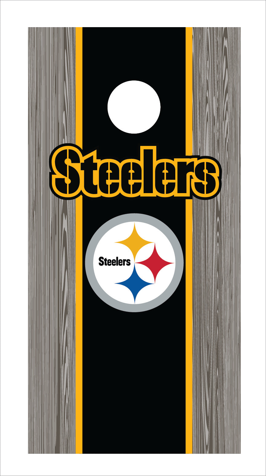 Corn Hole Board Wrap - Pittsburgh Steelers Set Cornhole