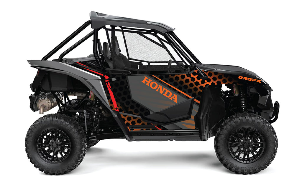 2019-2022 Honda Talon 1000R 1000X 2 Door Graphics Kit - Pro Ed D46-1 Orange