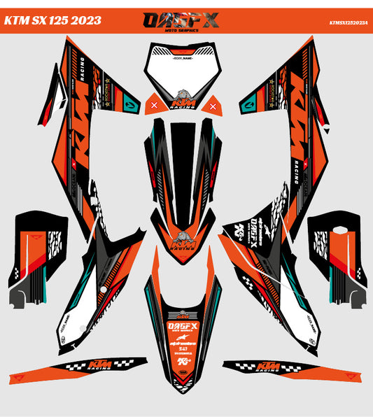 2023 KTM SX 125 SX125 OAGFX Graphic Kit - Pro Ed