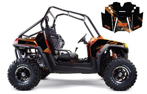 2011 - 2015 Polaris RZR 800 Graphics Kit D00-1 Orange