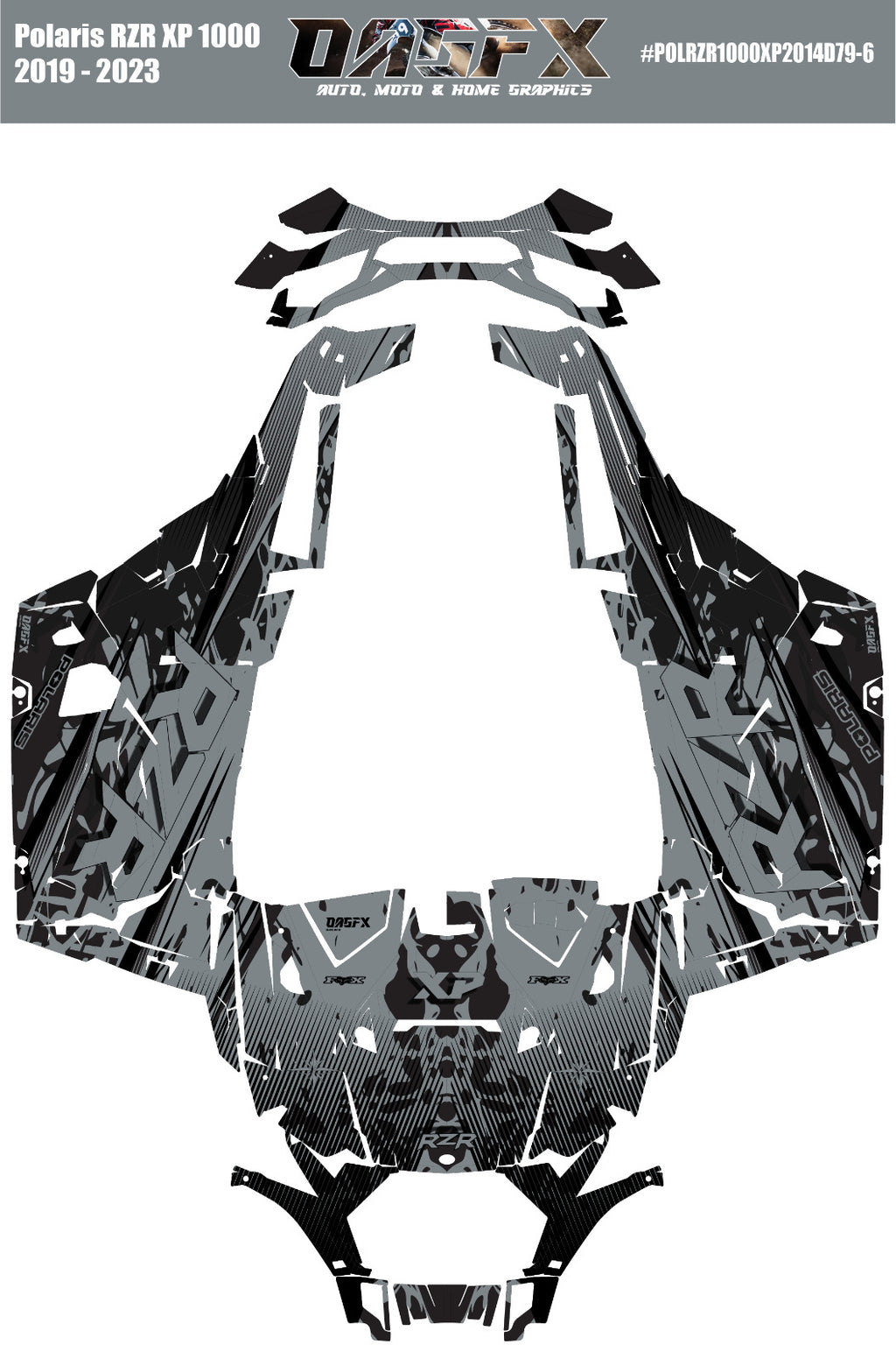 2019 - 2023 Polaris RZR XP 1000 Graphics Kit D79-6 OAGFX