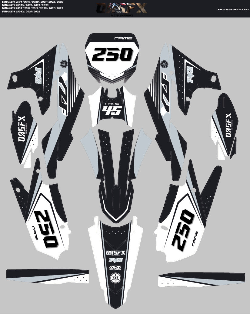 2018-2023 Yamaha YZF 250 2019-2022 YZF 450 OAGFX  Graphic Kit - Pro Ed R-2