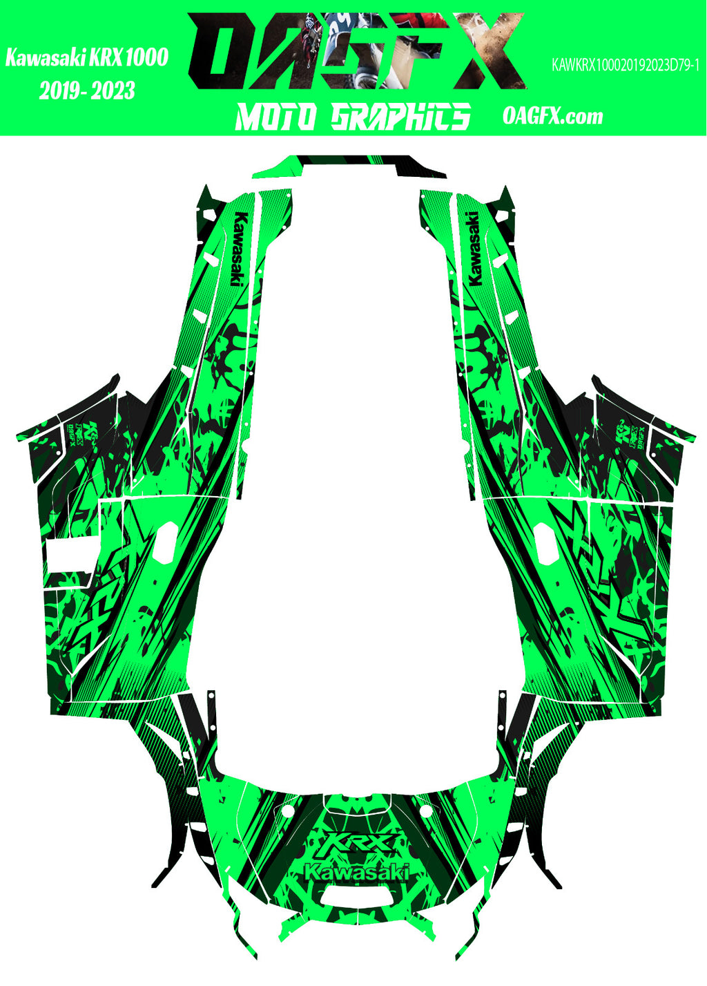 2019 - 2023 Kawasaki Teryx KRX 1000 Graphic Kit -Pro Edition D79-2