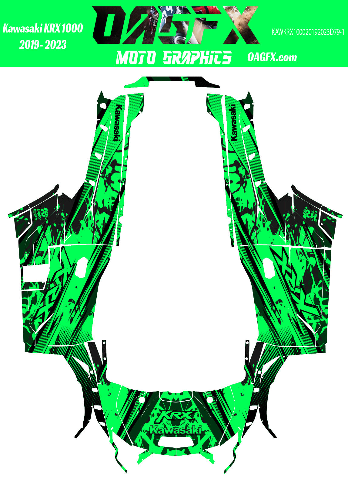 2019 - 2023 Kawasaki Teryx KRX 1000 Graphic Kit -Pro Edition D79-2
