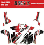 2008 - 2018 Polaris RZR 570 UTV Graphics Kit D35-3 Red