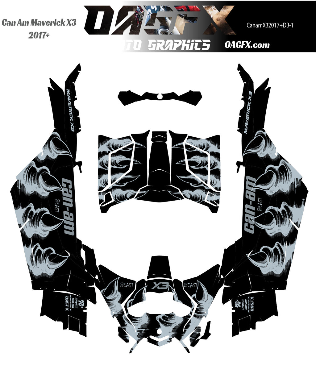 2017-2024 Can Am X3 Maverick Graphics Kit  Pro Edition DB-2 Beast