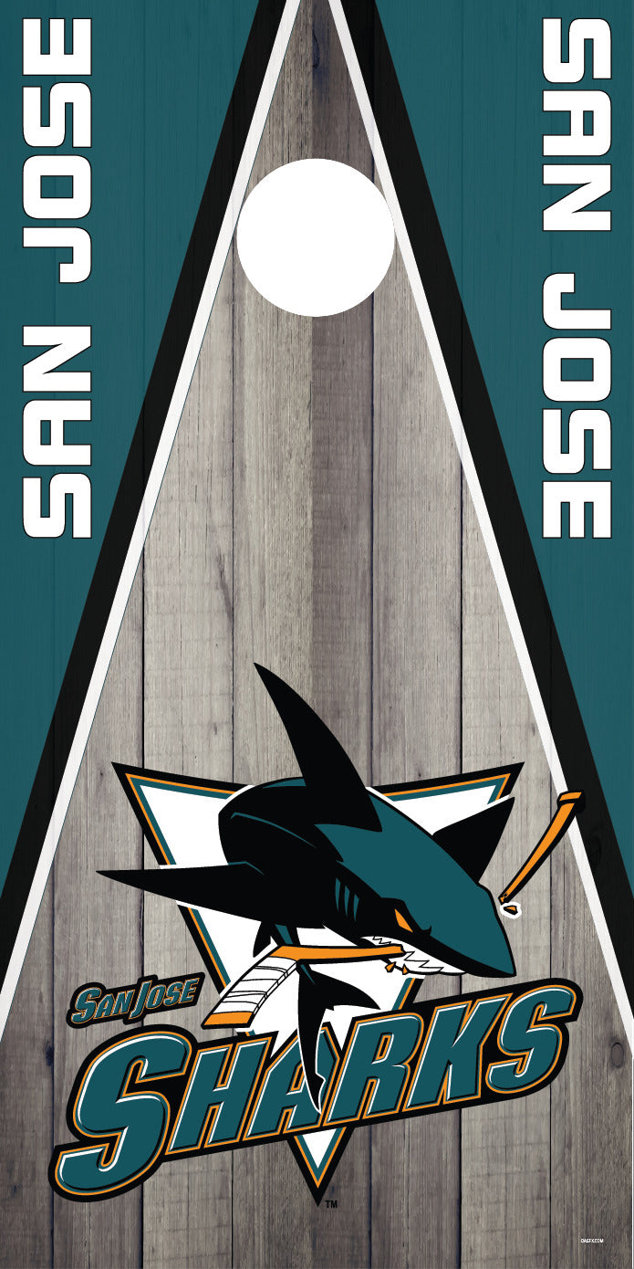 Corn Hole Board Wrap - San Jose Sharks Set Cornhole D2