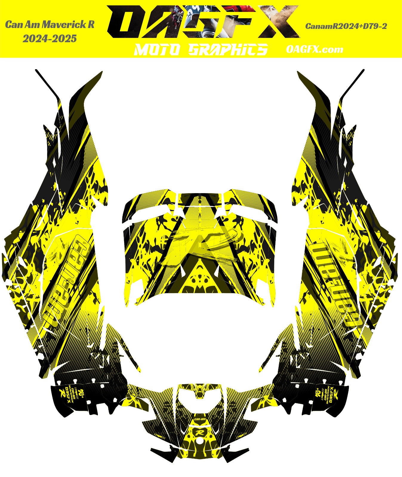 2024-2025 Can Am Maverick R RS Graphics Kit  Pro Edition D79-2 OAGFX Racing