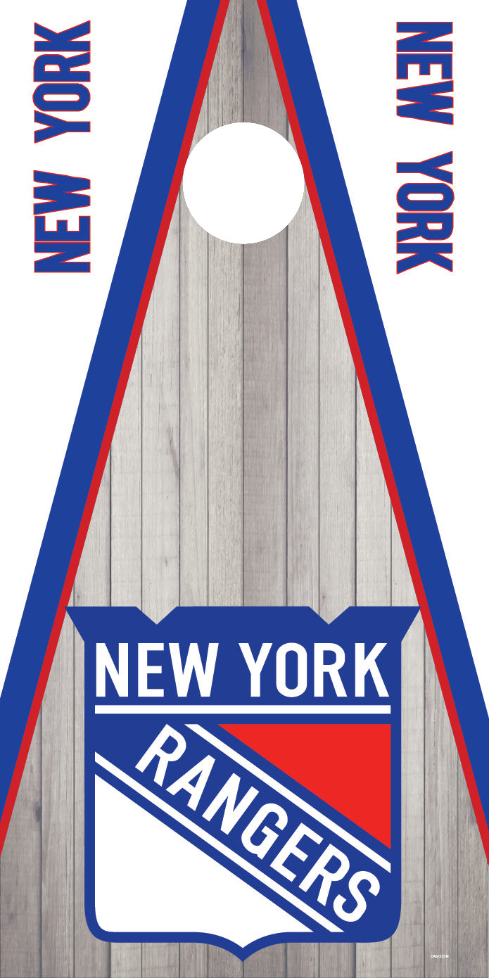 Corn Hole Board Wrap - New York Rangers Cornhole Skin D3