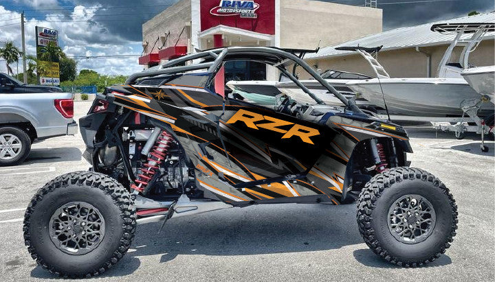 2022-2024 Polaris RZR Pro R OAGFX Graphics Kit D43-2 Orange