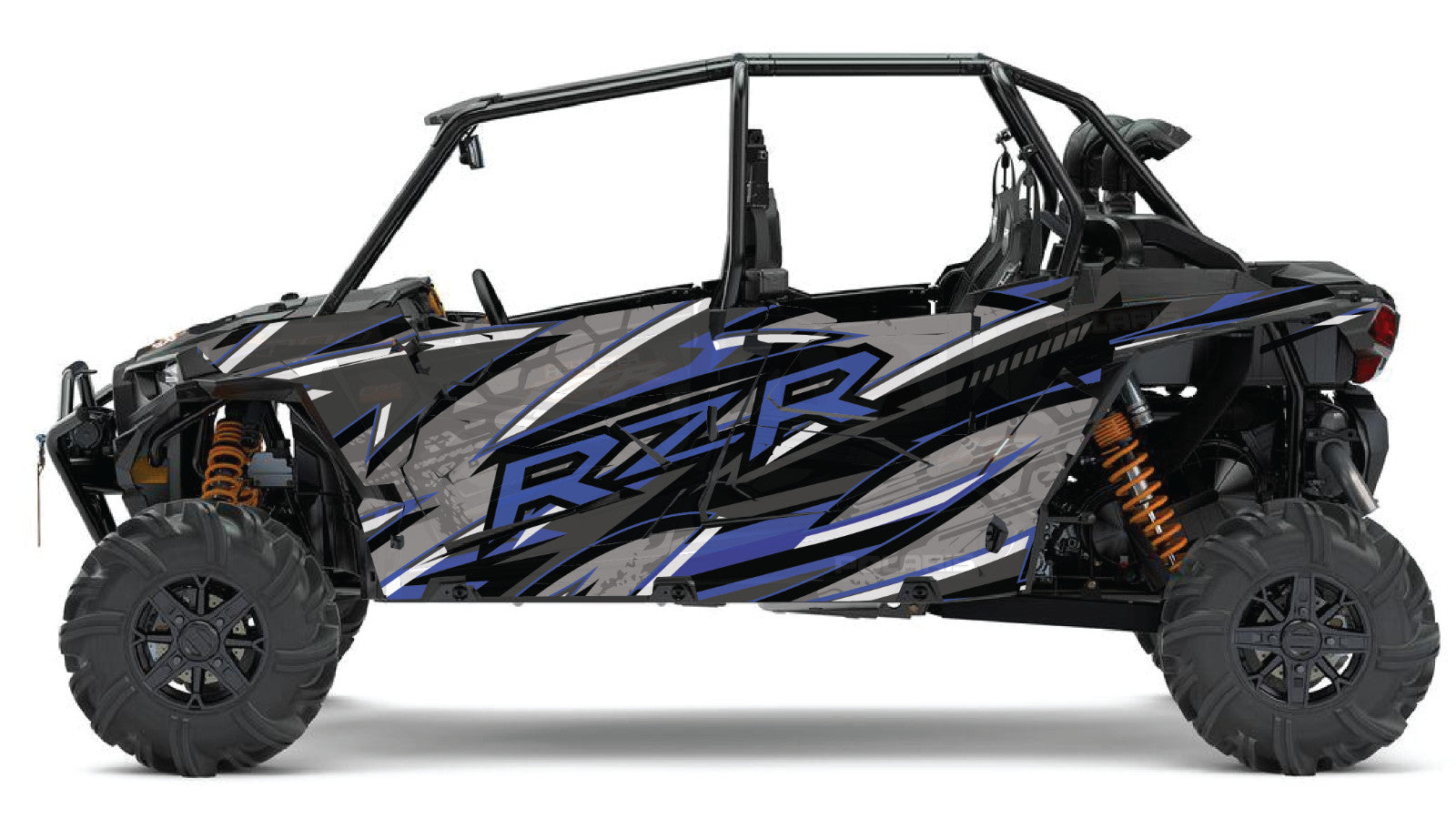2019 - 2022 Polaris RZR Turbo S Velocity 4 Door  Graphics Kit D43-3 Blue