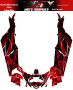 2017-2024 Can Am X3 Max 4 Door Maverick RR DS Graphics Kit   D69-2 Flag